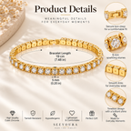 Pulsera clásica de tenis Lumière — Oro