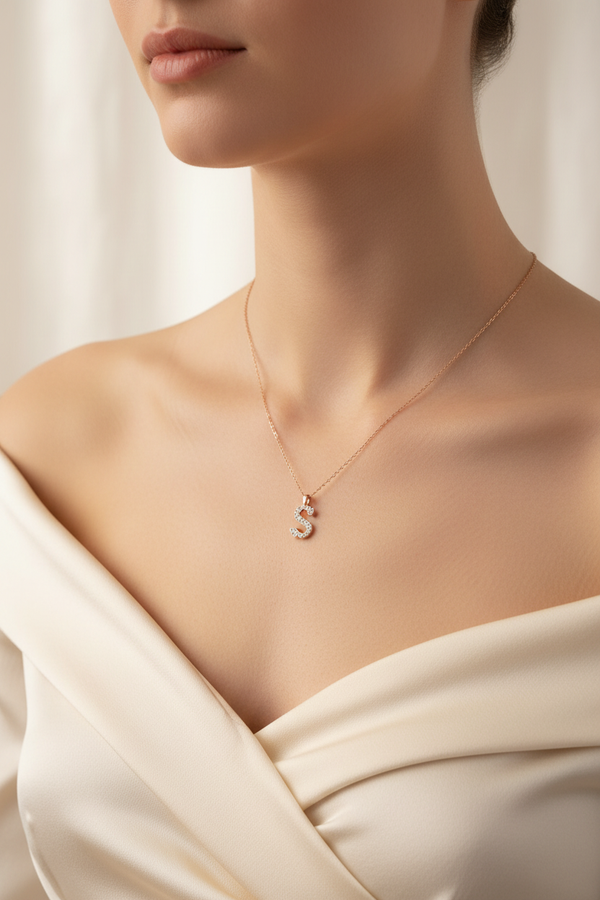 Diamond Letter Necklace