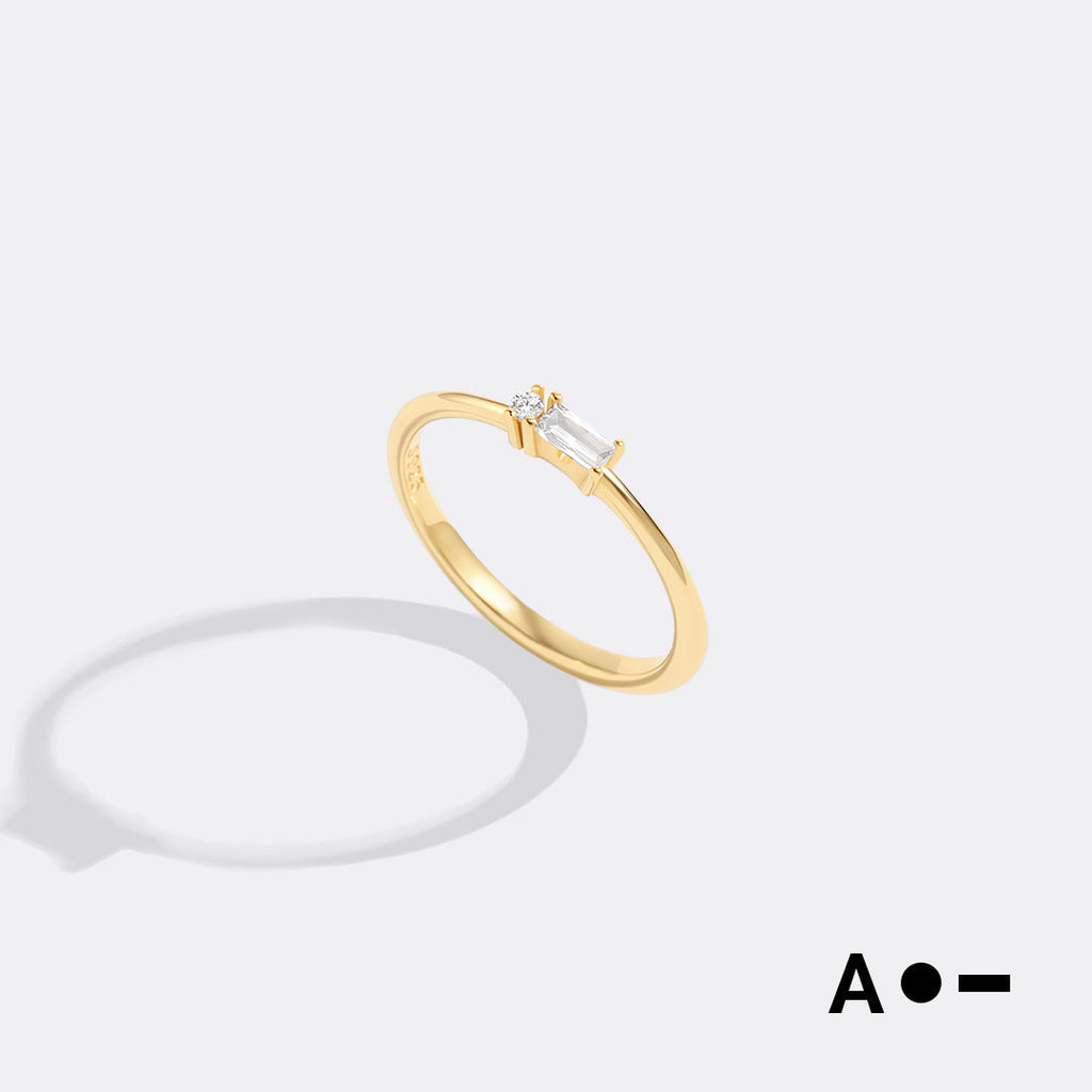 Dainty Personalized Morse Code Ring