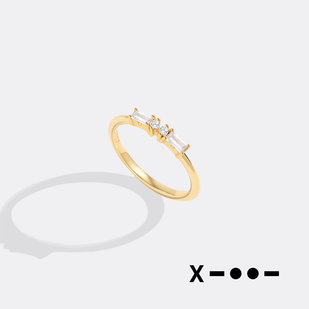 Dainty Personalized Morse Code Ring