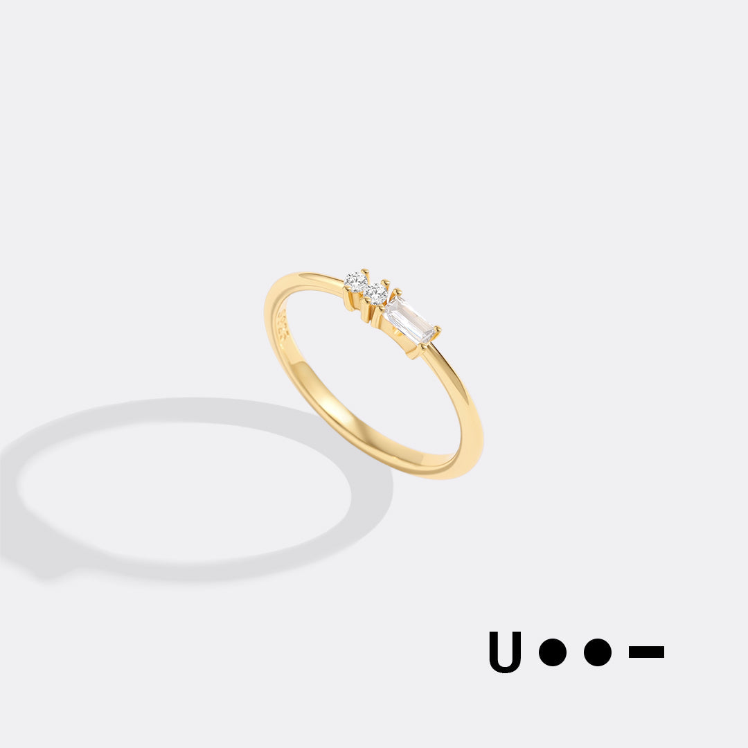 Dainty Personalized Morse Code Ring