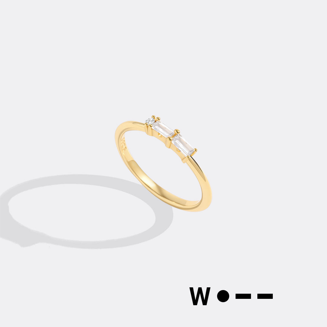 Dainty Personalized Morse Code Ring