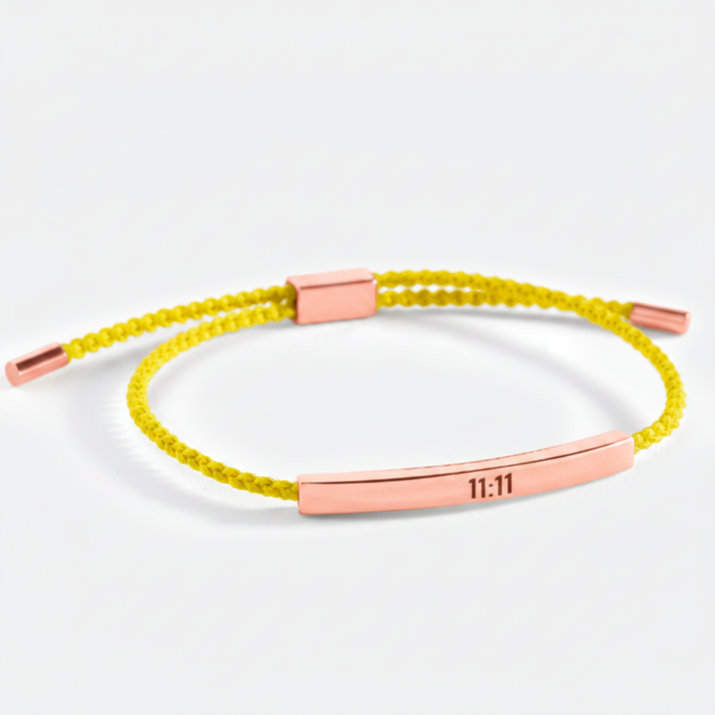 11:11 Inspire Bracelet in Lemon Yellow, rose-gold by Seeyoura