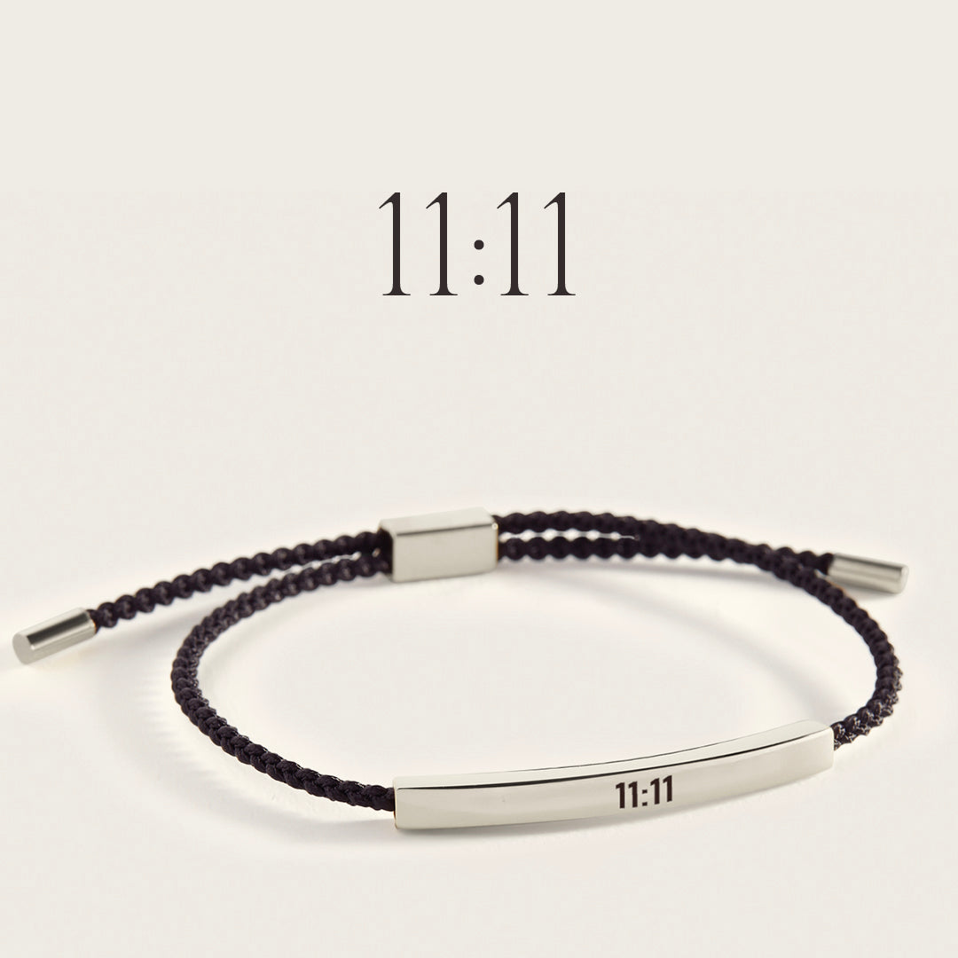 11:11 Inspire Bracelet in Midnight Black, silver by Seeyoura