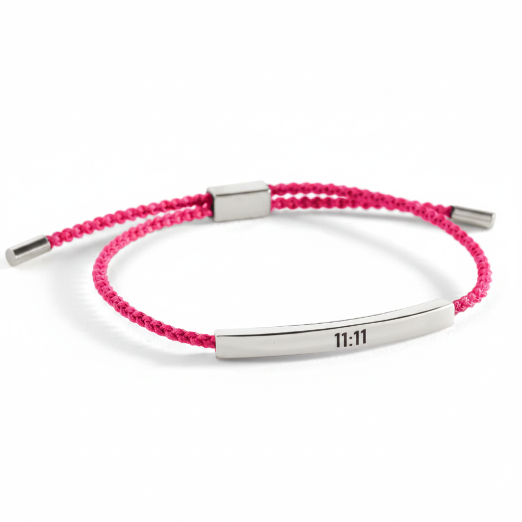 11:11 Inspire Bracelet in Pink, silver by Seeyoura