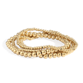 3mm & 5mm Beaded Bracelet Stacking Set in gold by Seeyoura