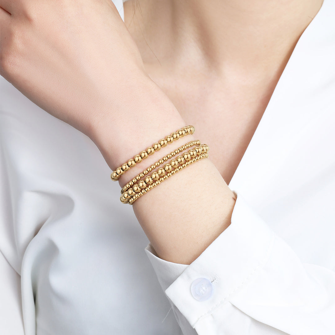 3mm & 5mm Beaded Bracelet Stacking Set by Seeyoura