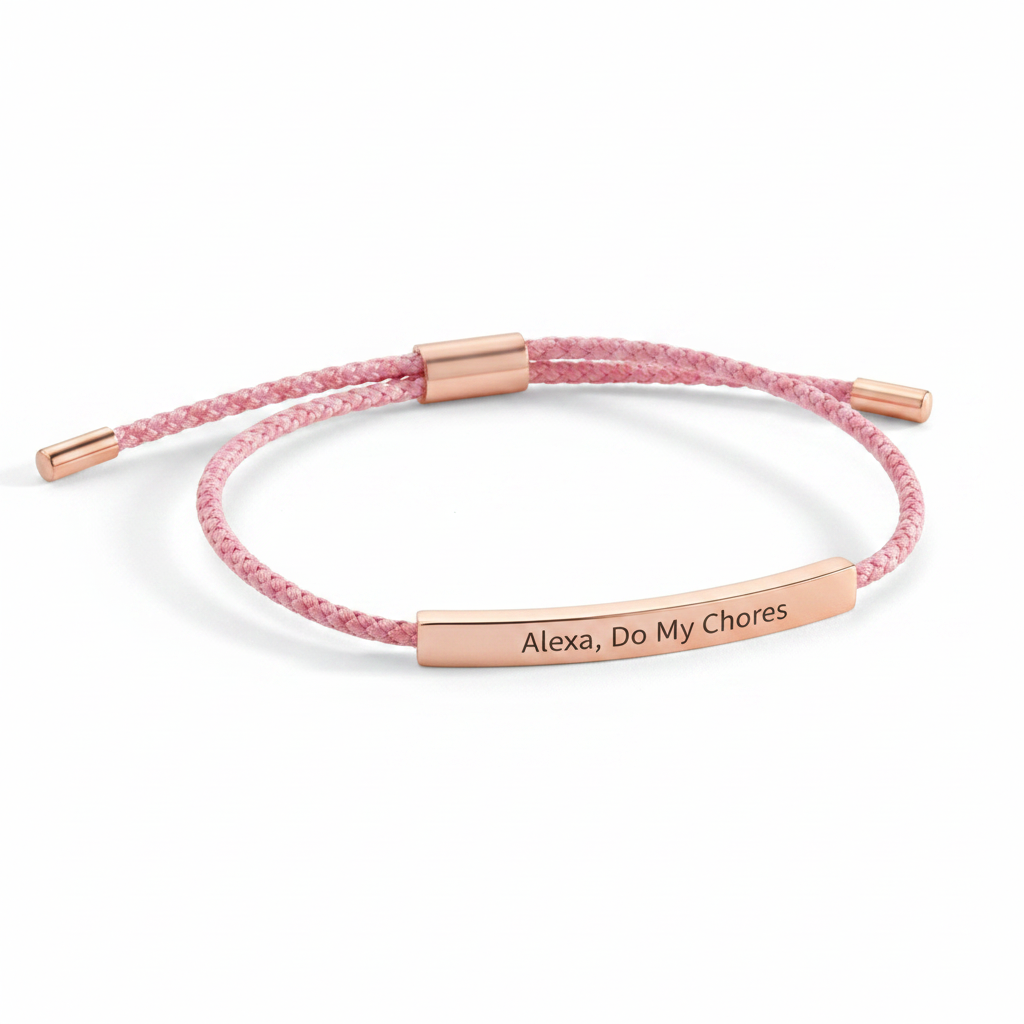Alexa, Do My Chores Inspire Bracelet in Pink by Seeyoura