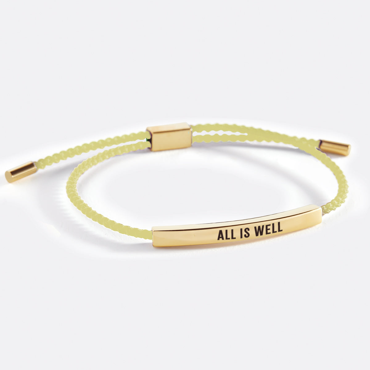 All is Well Inspire Bracelet in Lemon Yellow, gold by Seeyoura