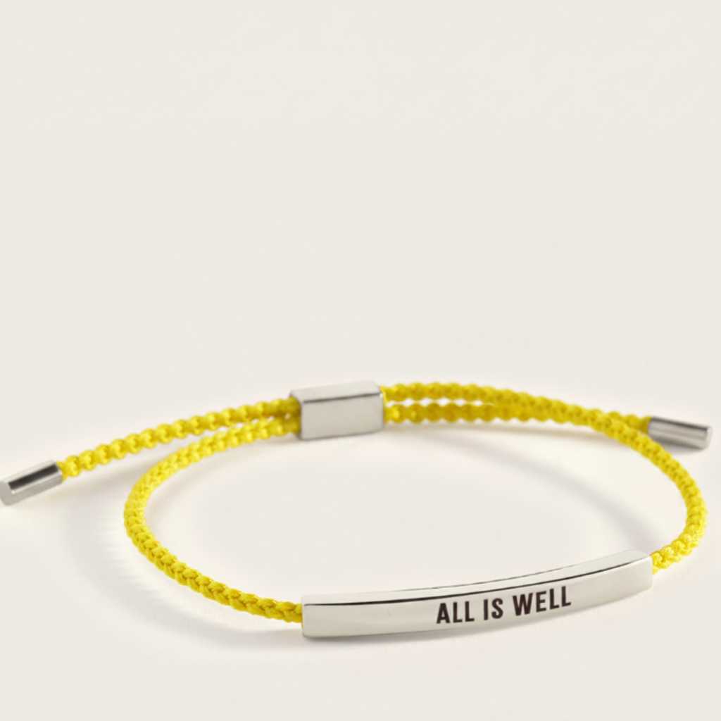 All is Well Inspire Bracelet in Lemon Yellow, silver by Seeyoura