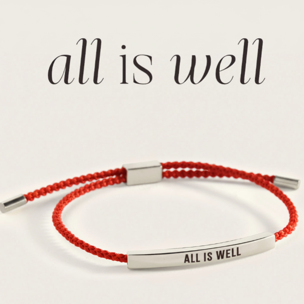All is Well Inspire Bracelet in Lucky Red, silver by Seeyoura