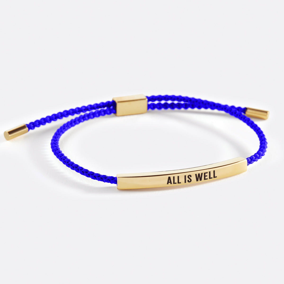 All is Well Inspire Bracelet in Royal Blue, gold by Seeyoura