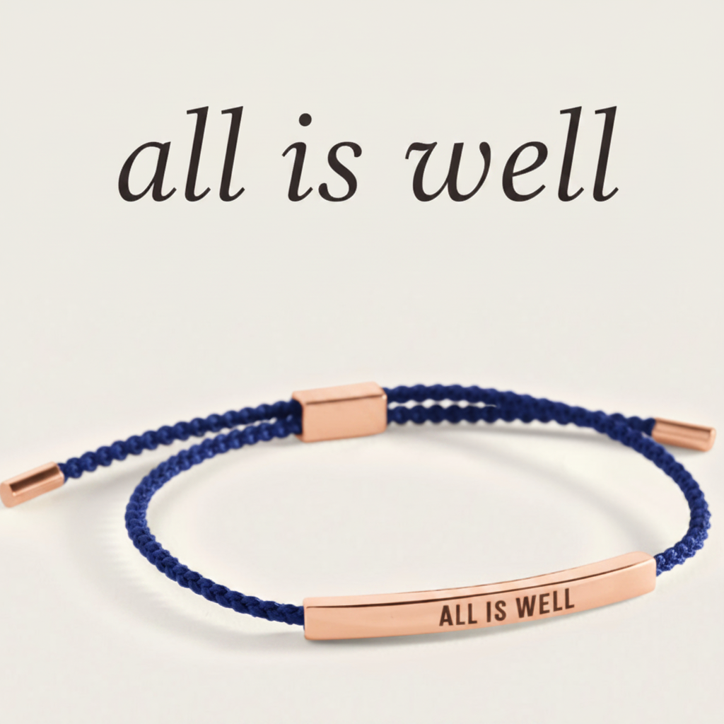 All is Well Inspire Bracelet in Royal Blue, rose-gold by Seeyoura