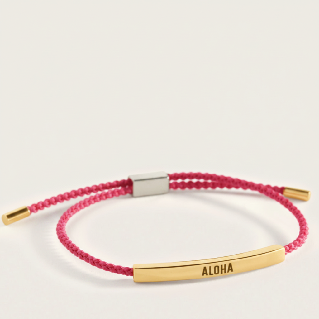 Aloha Inspire Bracelet in Lucky Red, gold by Seeyoura