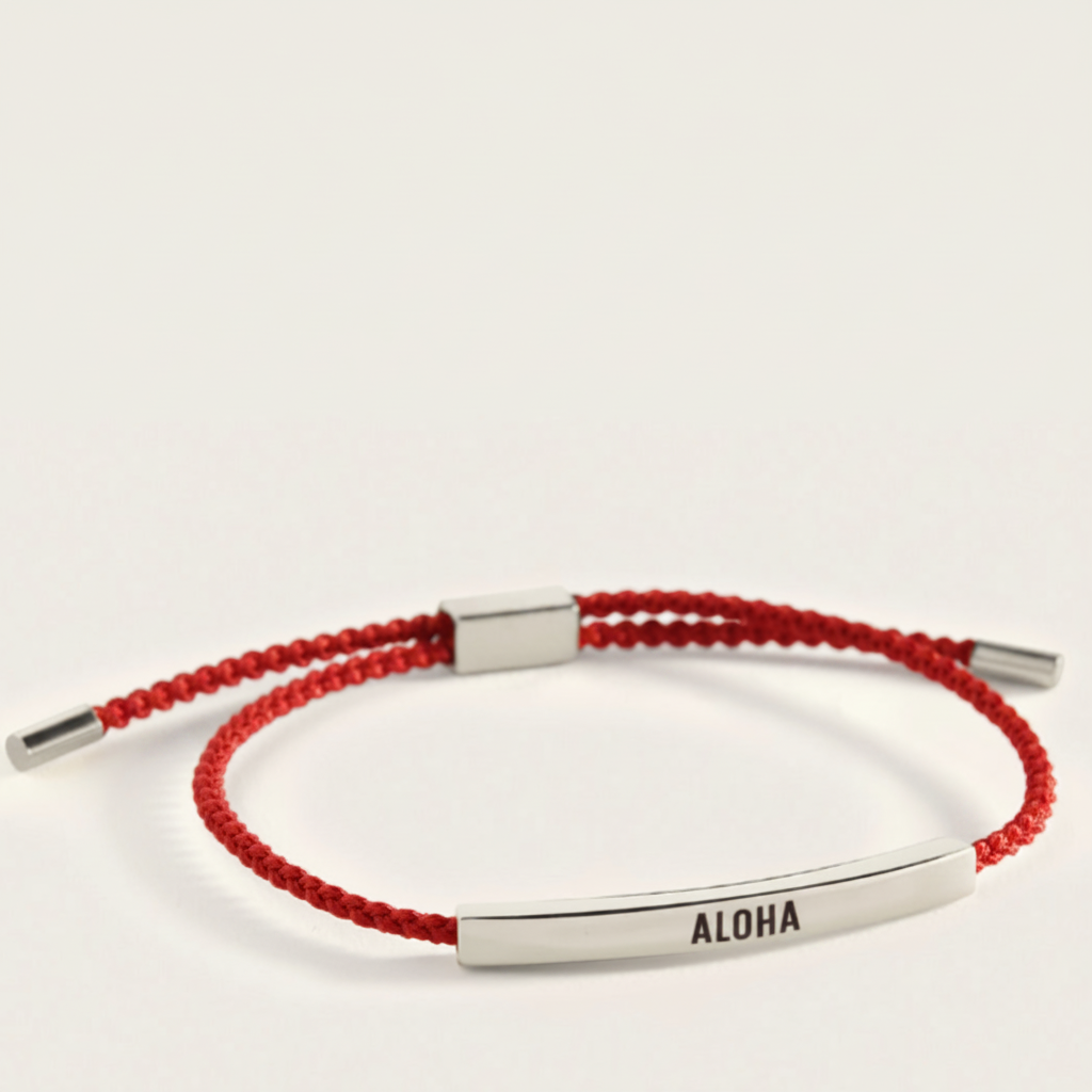 Aloha Inspire Bracelet in Lucky Red, silver by Seeyoura