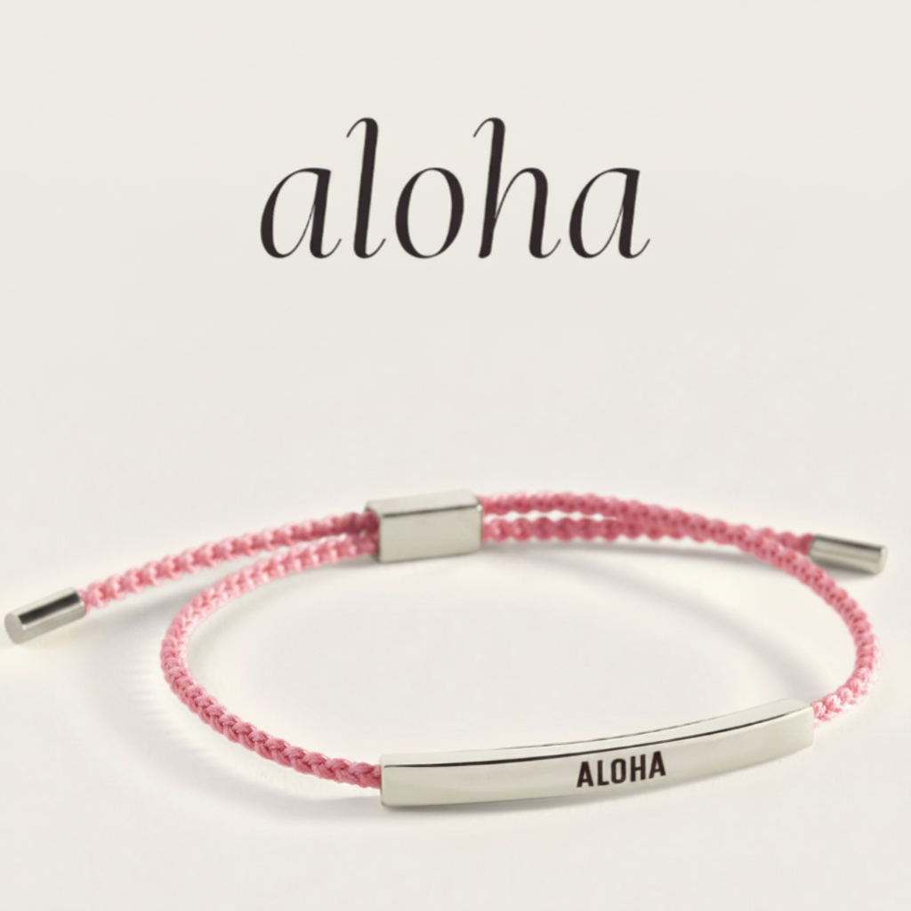 Aloha Inspire Bracelet in Pink, silver by Seeyoura