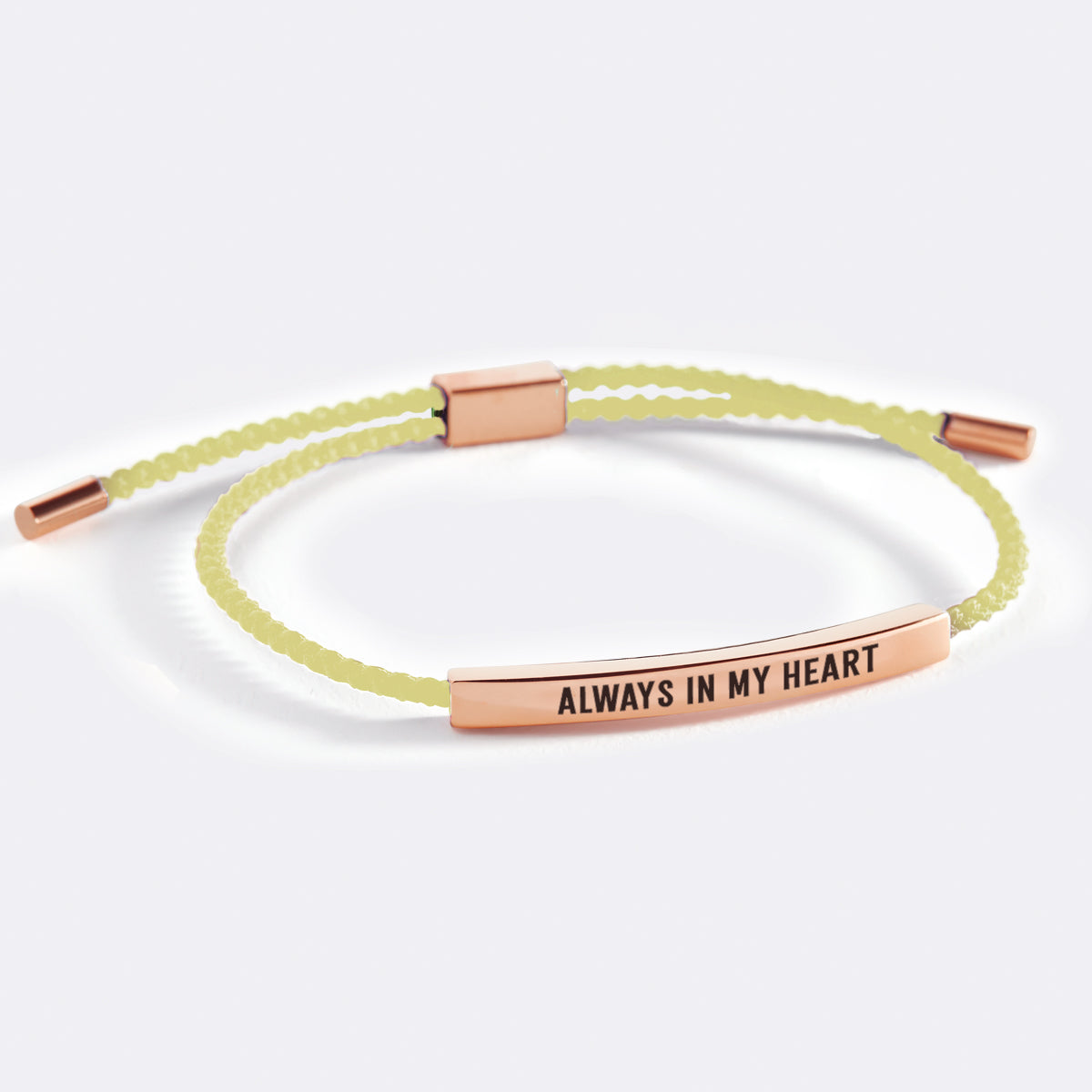 Always In My Heart Inspire Bracelet in Lemon Yellow, rose-gold by Seeyoura