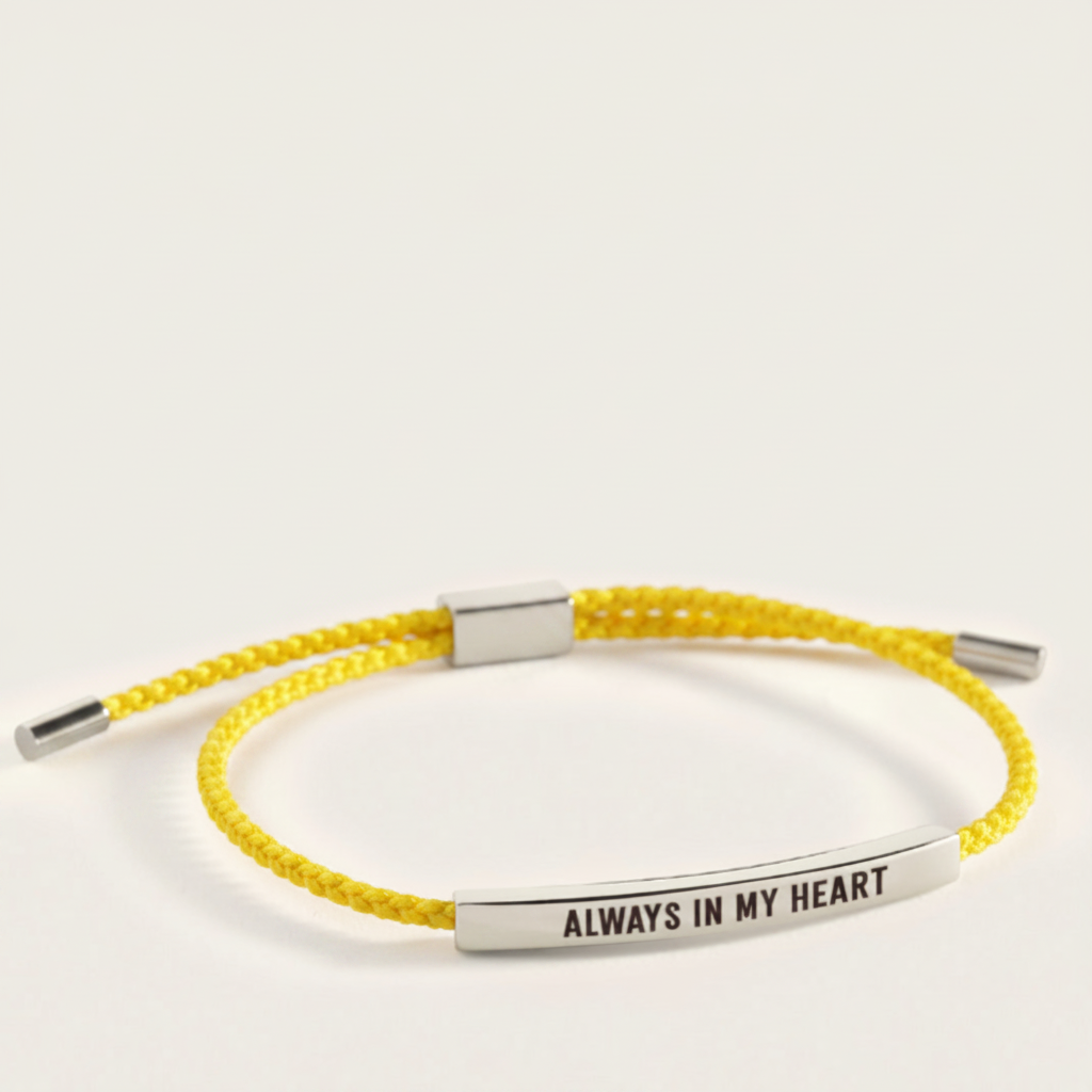 Always In My Heart Inspire Bracelet in Lemon Yellow, silver by Seeyoura