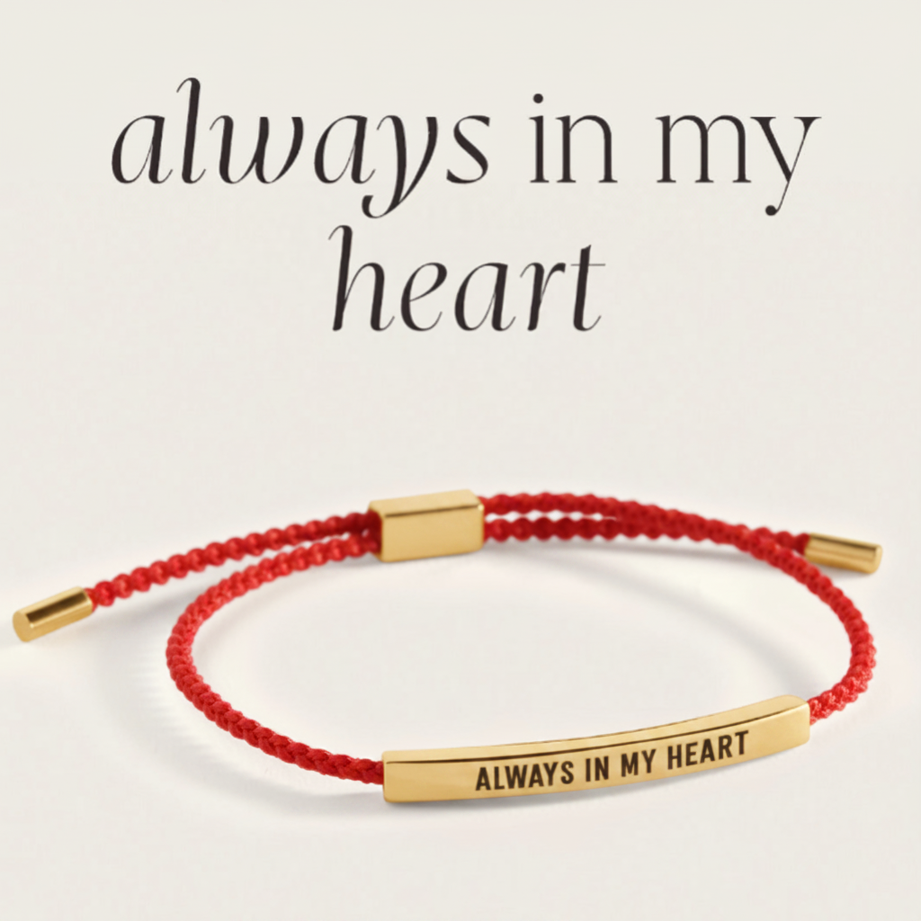 Always In My Heart Inspire Bracelet in Lucky Red, gold by Seeyoura