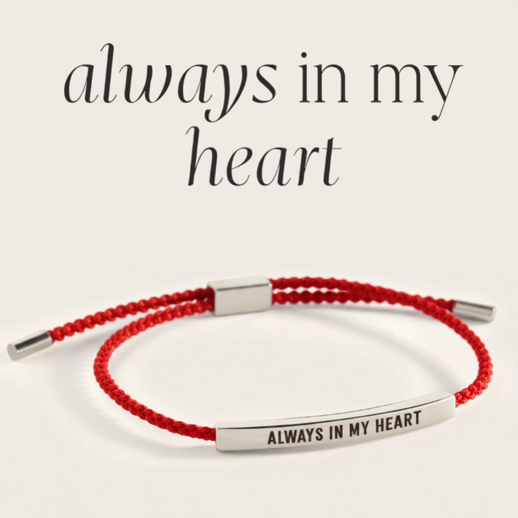 Always In My Heart Inspire Bracelet in Lucky Red, silver by Seeyoura