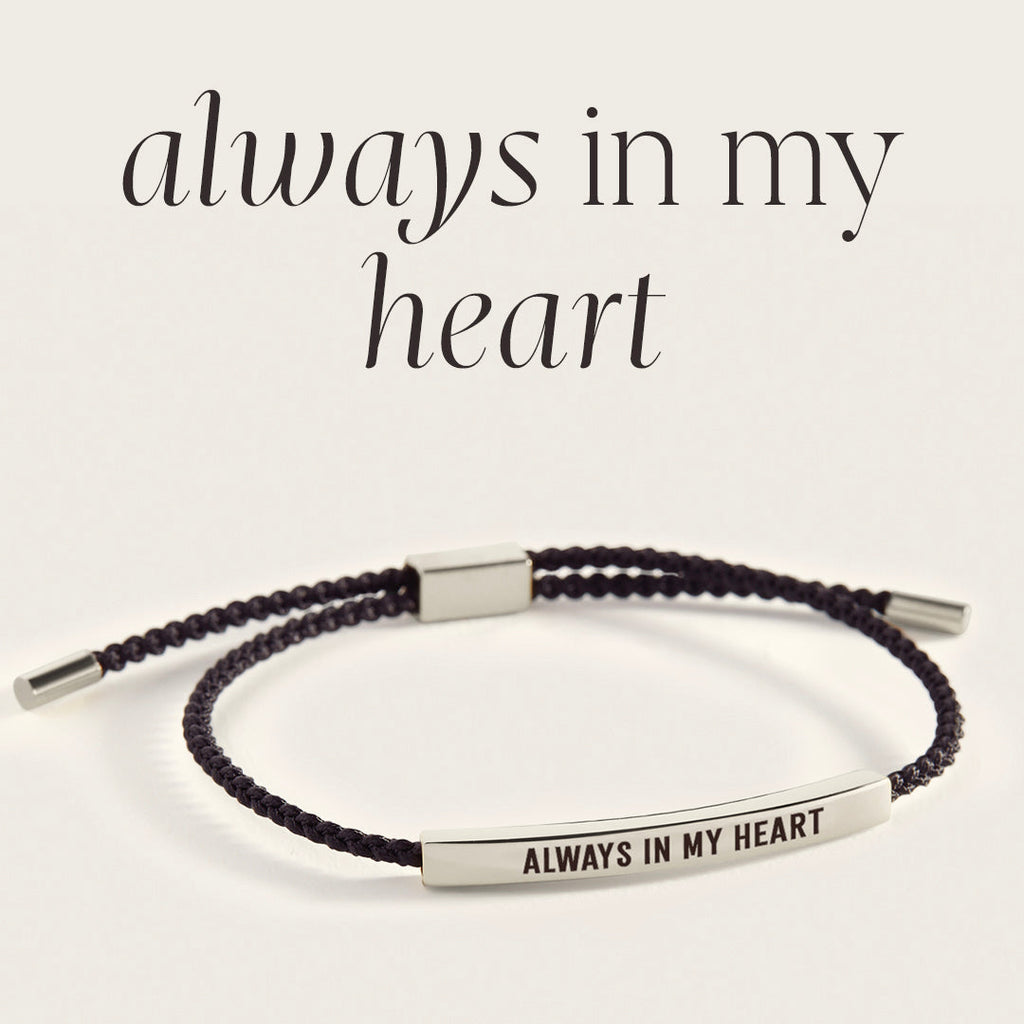 Always In My Heart Inspire Bracelet in Midnight Black, silver by Seeyoura