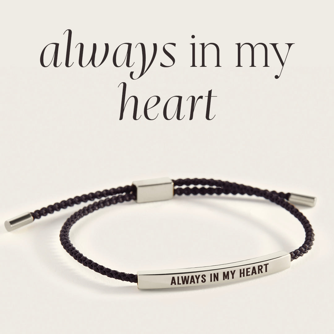 Always In My Heart Inspire Bracelet in Midnight Black, silver by Seeyoura