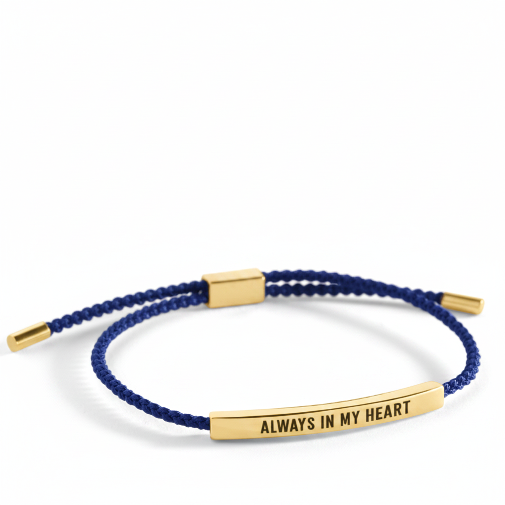 Always In My Heart Inspire Bracelet in Royal Blue, gold by Seeyoura