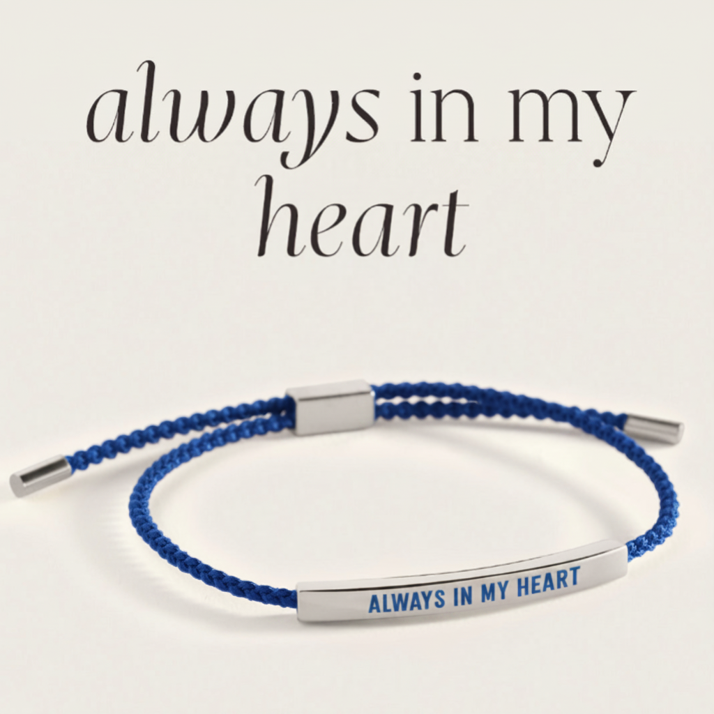 Always In My Heart Inspire Bracelet in Royal Blue, silver by Seeyoura