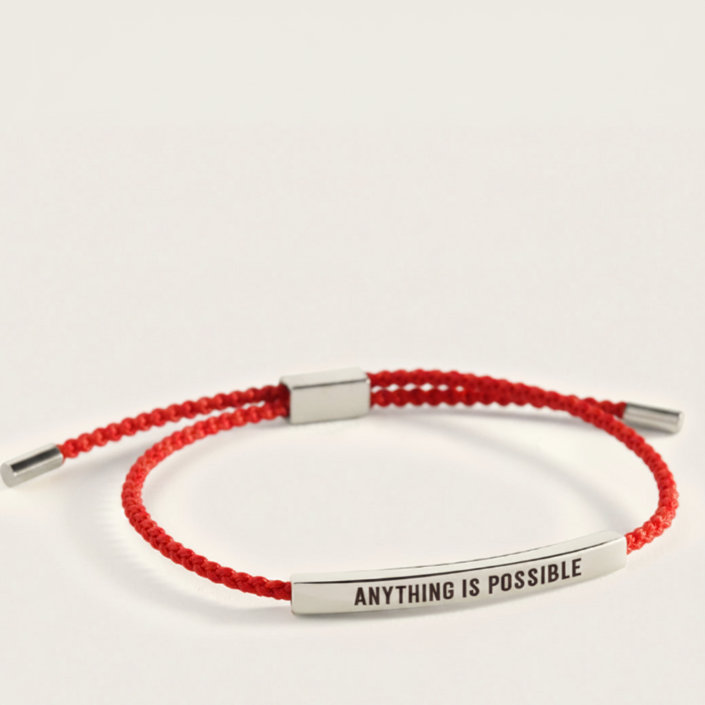 Anything Is Possible Inspire Bracelet in Lucky Red, silver by Seeyoura