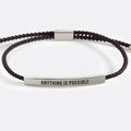 Anything Is Possible Inspire Bracelet in Midnight Black, silver by Seeyoura