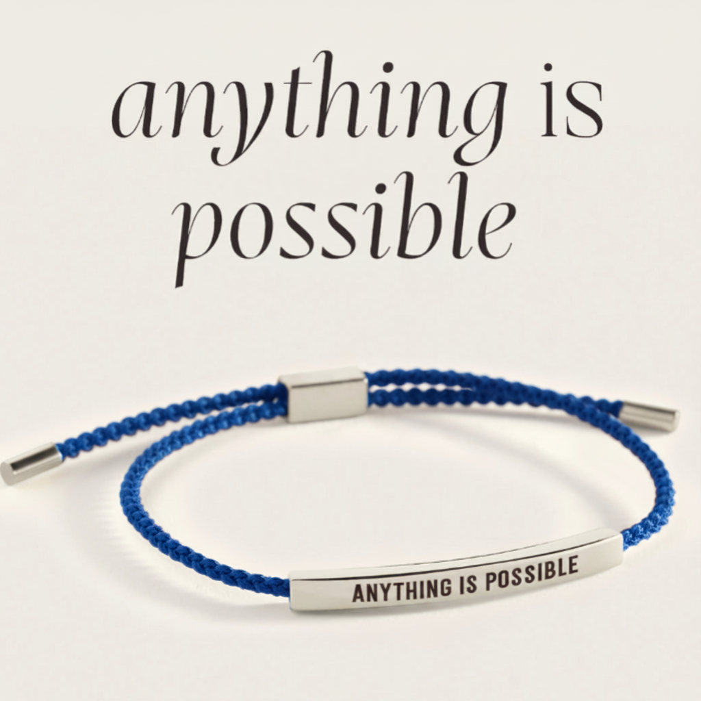 Anything Is Possible Inspire Bracelet in Royal Blue, silver by Seeyoura