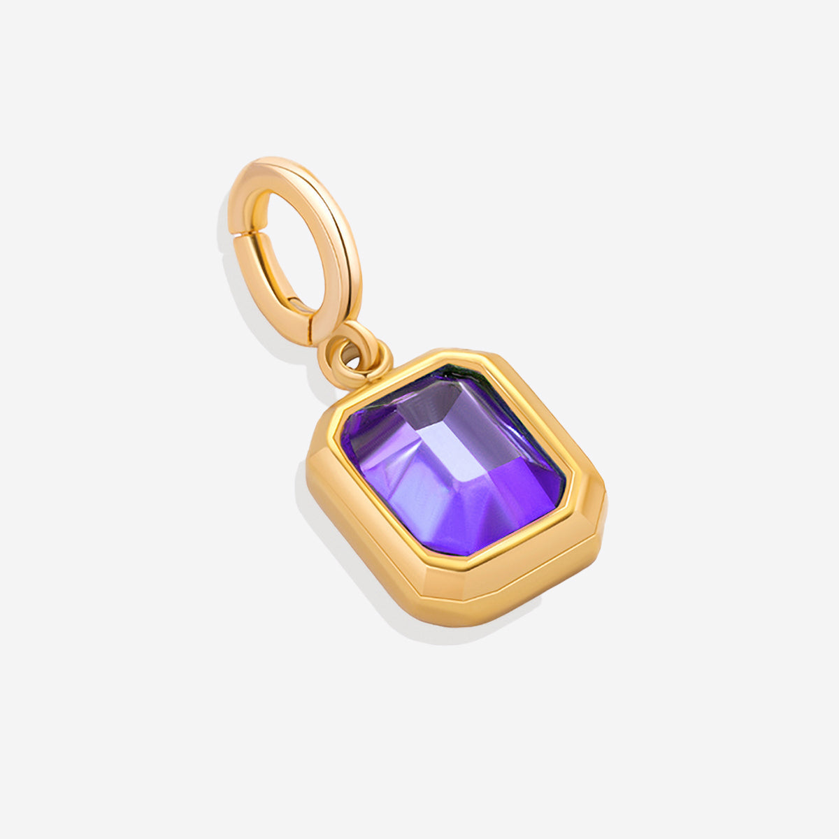 Baguette Birthstone Charm in amethyst-february by Seeyoura