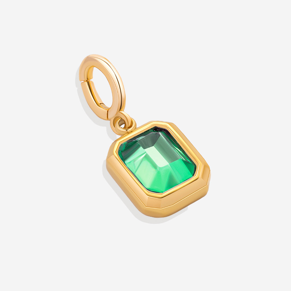 Baguette Birthstone Charm in emerald-may by Seeyoura