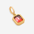 Baguette Birthstone Charm in january-garnet by Seeyoura