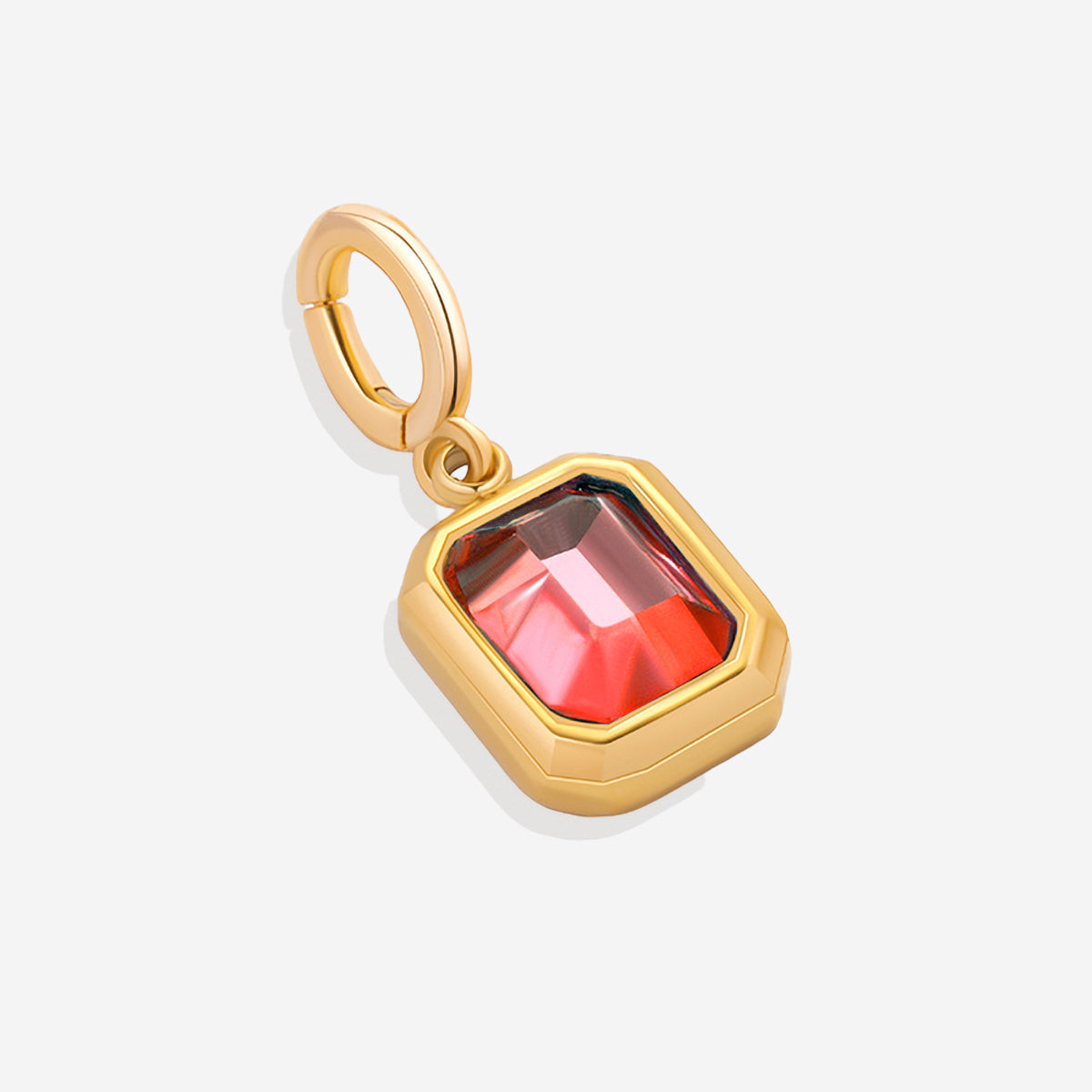 Baguette Birthstone Charm in january-garnet by Seeyoura