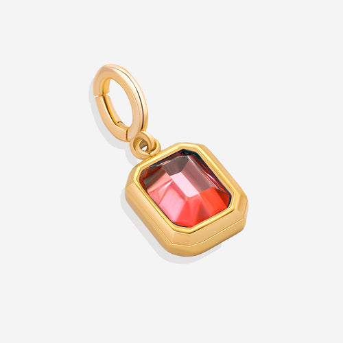 Baguette Birthstone Charm in january-garnet by Seeyoura