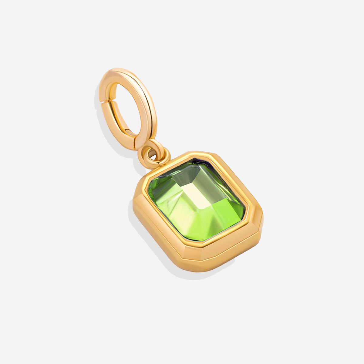 Baguette Birthstone Charm in peridot-august by Seeyoura