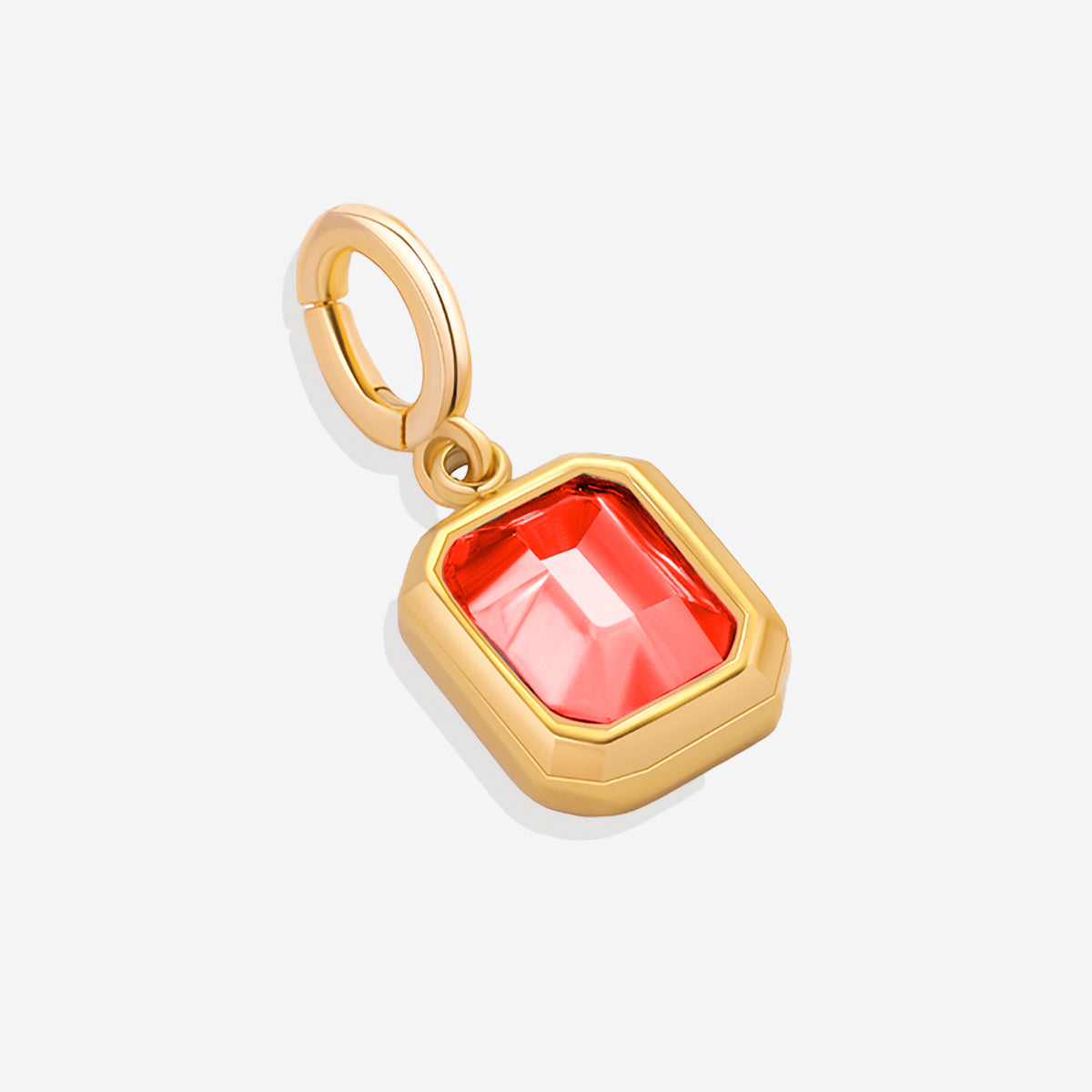 Baguette Birthstone Charm in ruby-july by Seeyoura