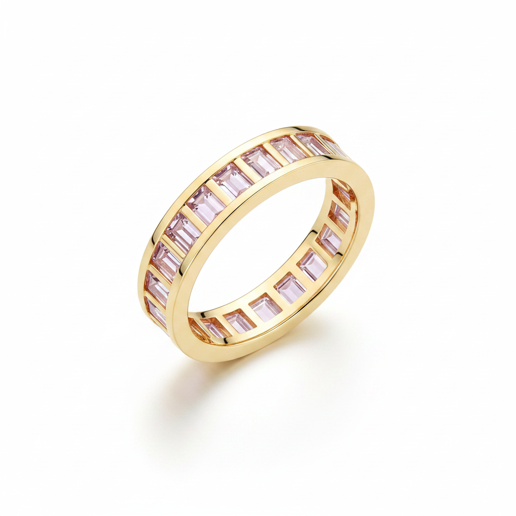 Baguette Birthstone Eternity Band in alexandrite-june by Seeyoura