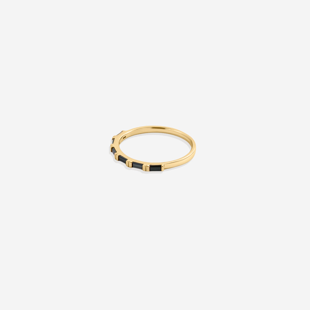 Baguette Diamond Ring in 18-k-gold-over-sterling-silver, 5, Clear by Seeyoura
