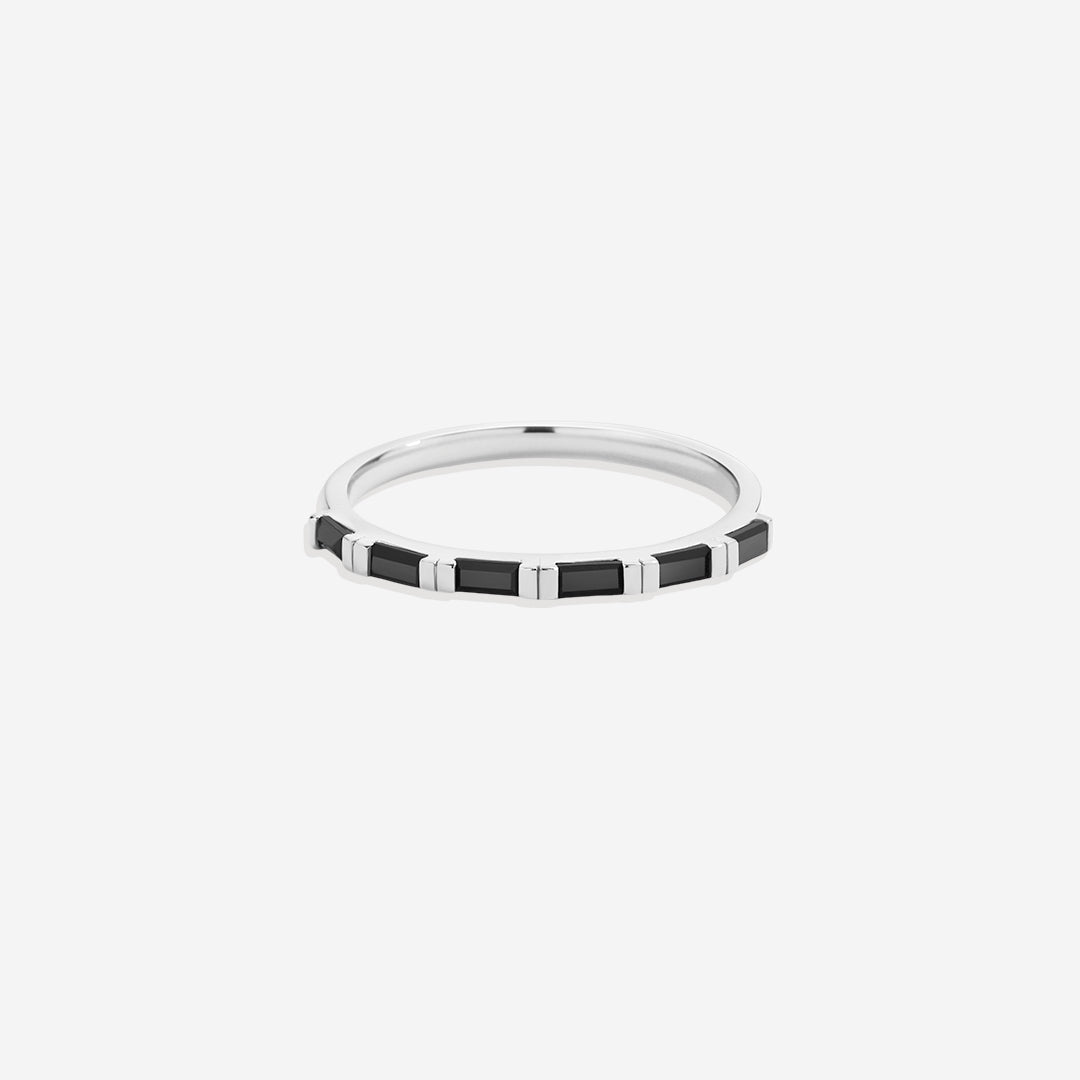 Baguette Diamond Ring in 18-k-rose-gold-over-sterling-silver, Clear by Seeyoura
