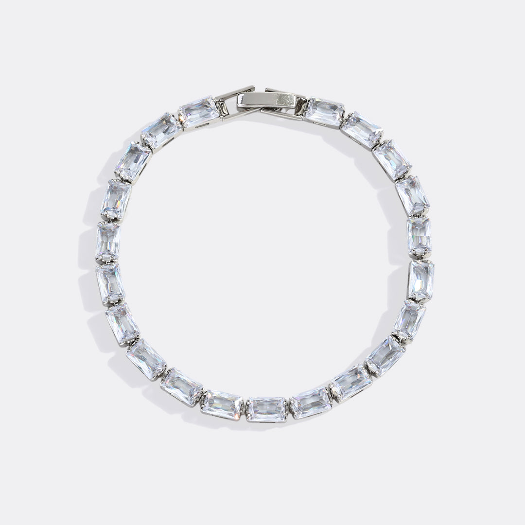 Baguette Tennis Bracelet in silver by Seeyoura