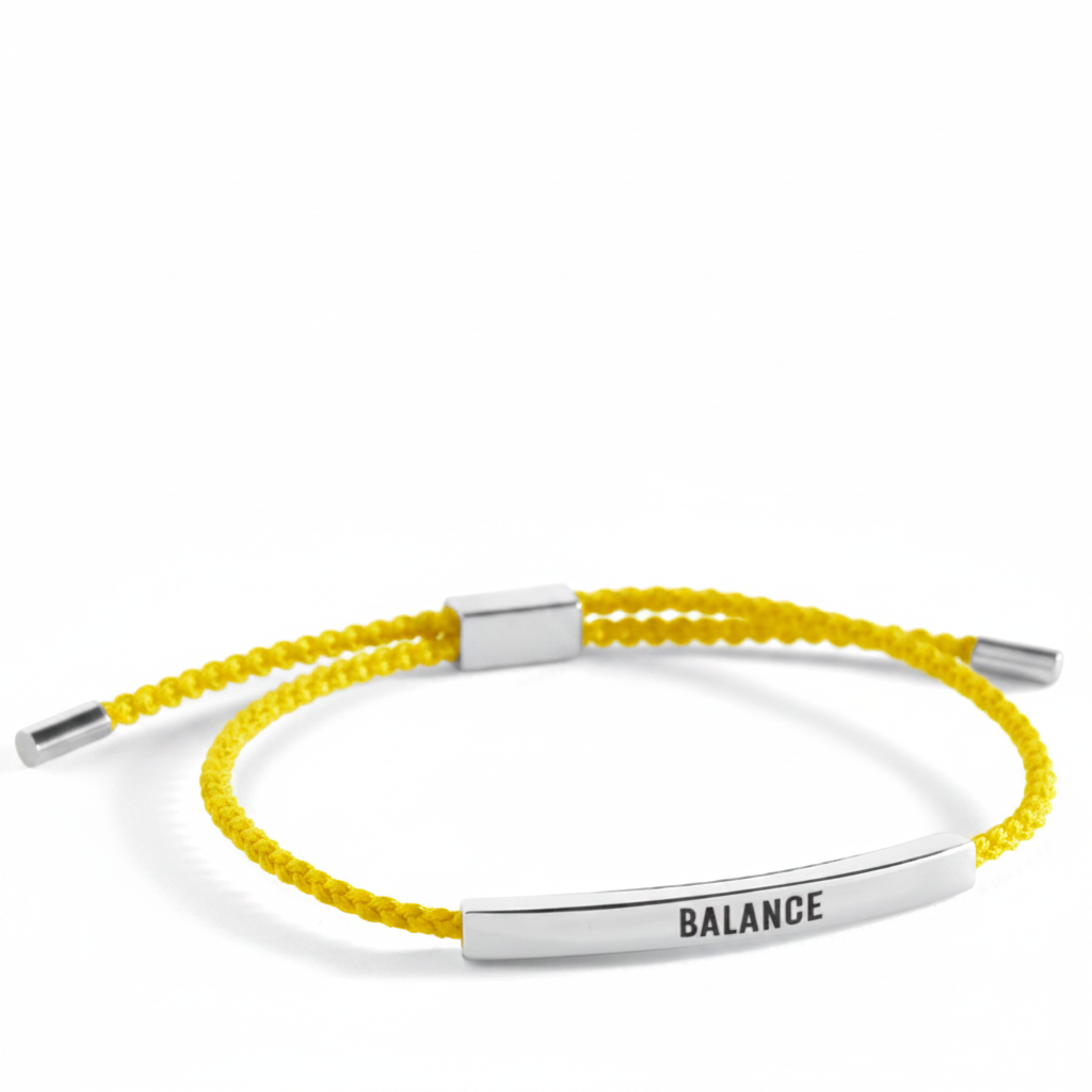 Balance Inspire Bracelet in Lemon Yellow, silver by Seeyoura