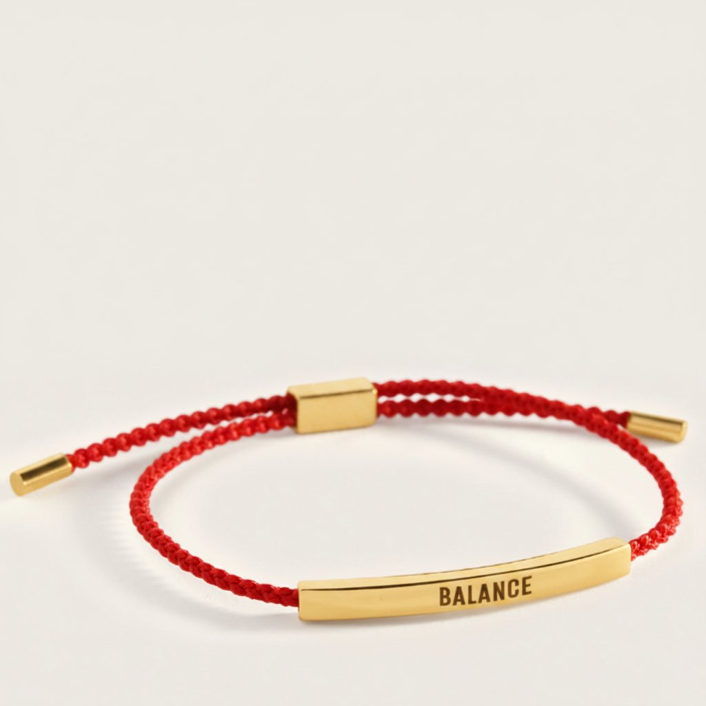 Balance Inspire Bracelet in Lucky Red, gold by Seeyoura