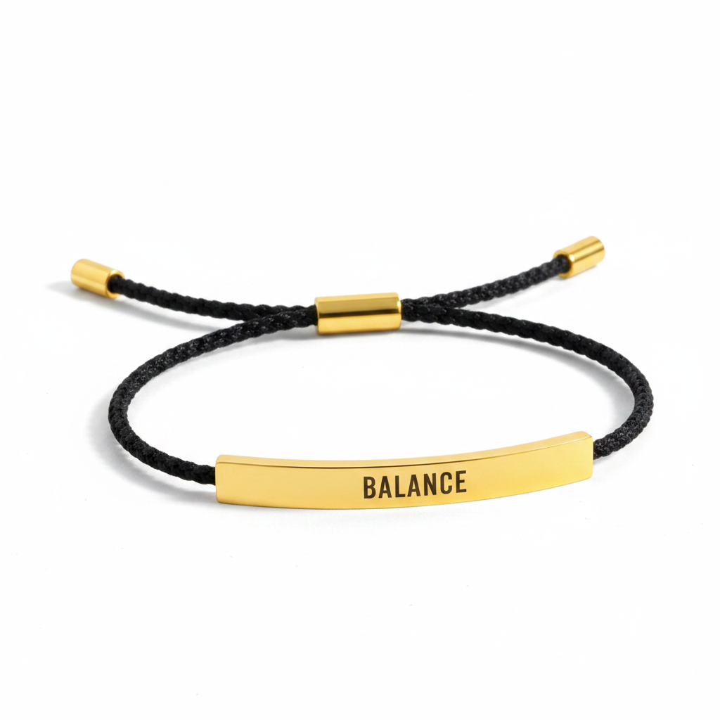 Balance Inspire Bracelet in Midnight Black, gold by Seeyoura