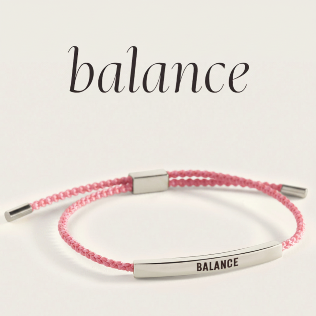 Balance Inspire Bracelet in Pink, silver by Seeyoura