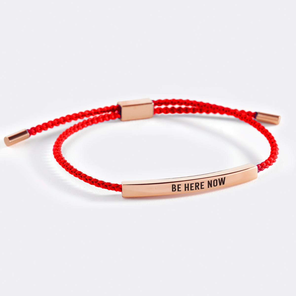Be Here Now Inspire Bracelet in Lucky Red, 18-k-rose-gold-plated by Seeyoura
