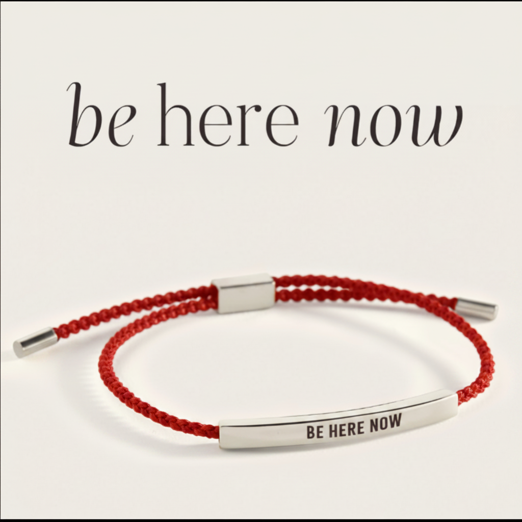 Be Here Now Inspire Bracelet in Lucky Red, silver by Seeyoura