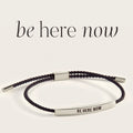 Be Here Now Inspire Bracelet in Midnight Black, silver by Seeyoura