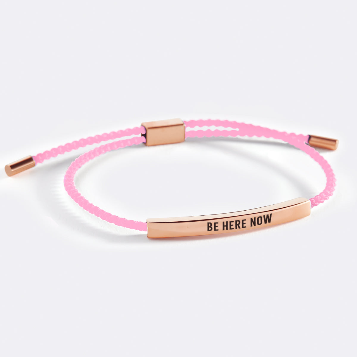 Be Here Now Inspire Bracelet in Pink, 18-k-rose-gold-plated by Seeyoura